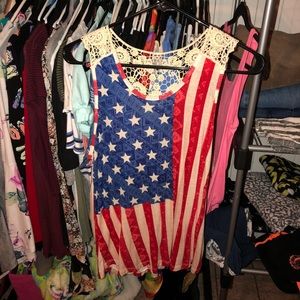 American flag tank top